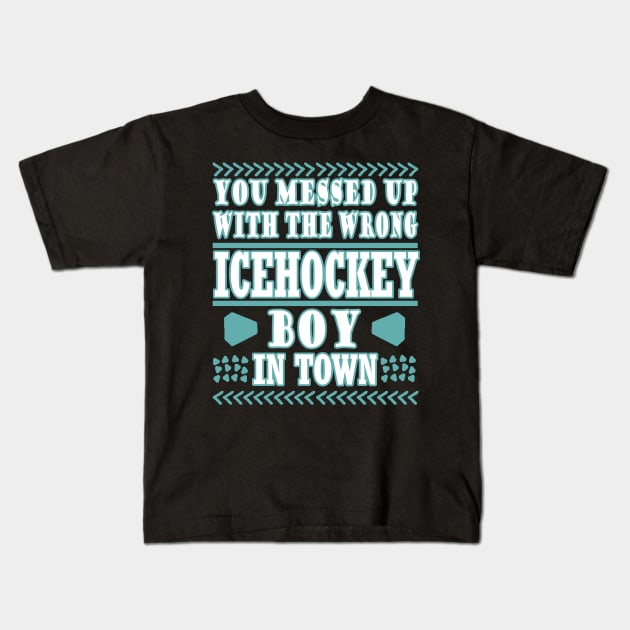 Ice Hockey Ice Stadium Ice Cream Bodycheck Puck Boys Kids T-Shirt by FindYourFavouriteDesign